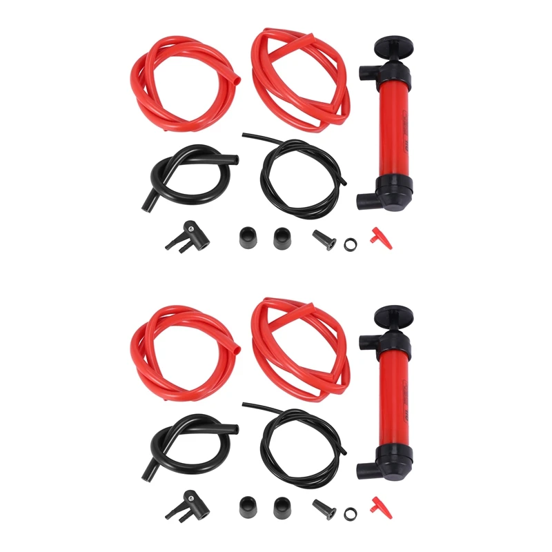 

2X Multi-Purpose Siphon Transfer Pump Kit, With Dipstick Tube Fluid Fuel Extractor Suction Tool