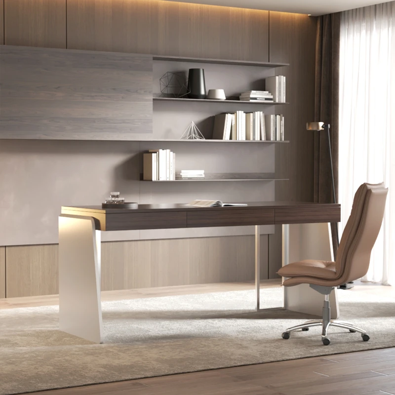 Advanced design sense, desk light luxury, modern study computer desk, Italian minimalist, home living room, large and long sense field – living outside 1 cd