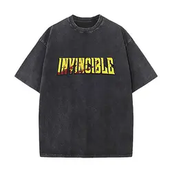 Edgy Pop Culture Symbol Vintage Washed Oversized T - Shirt - XXXL (Black)