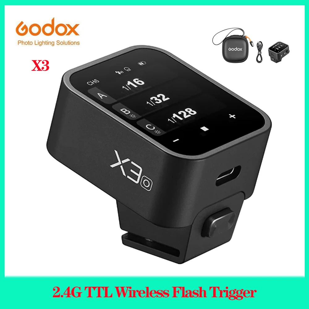 

Godox X3 XNANO 2,4G TTL беспроводной триггер для вспышки C/N/S/F/O HSS TTL беспроводной триггер для вспышки с сенсорным OLED-экраном для Sony Canon