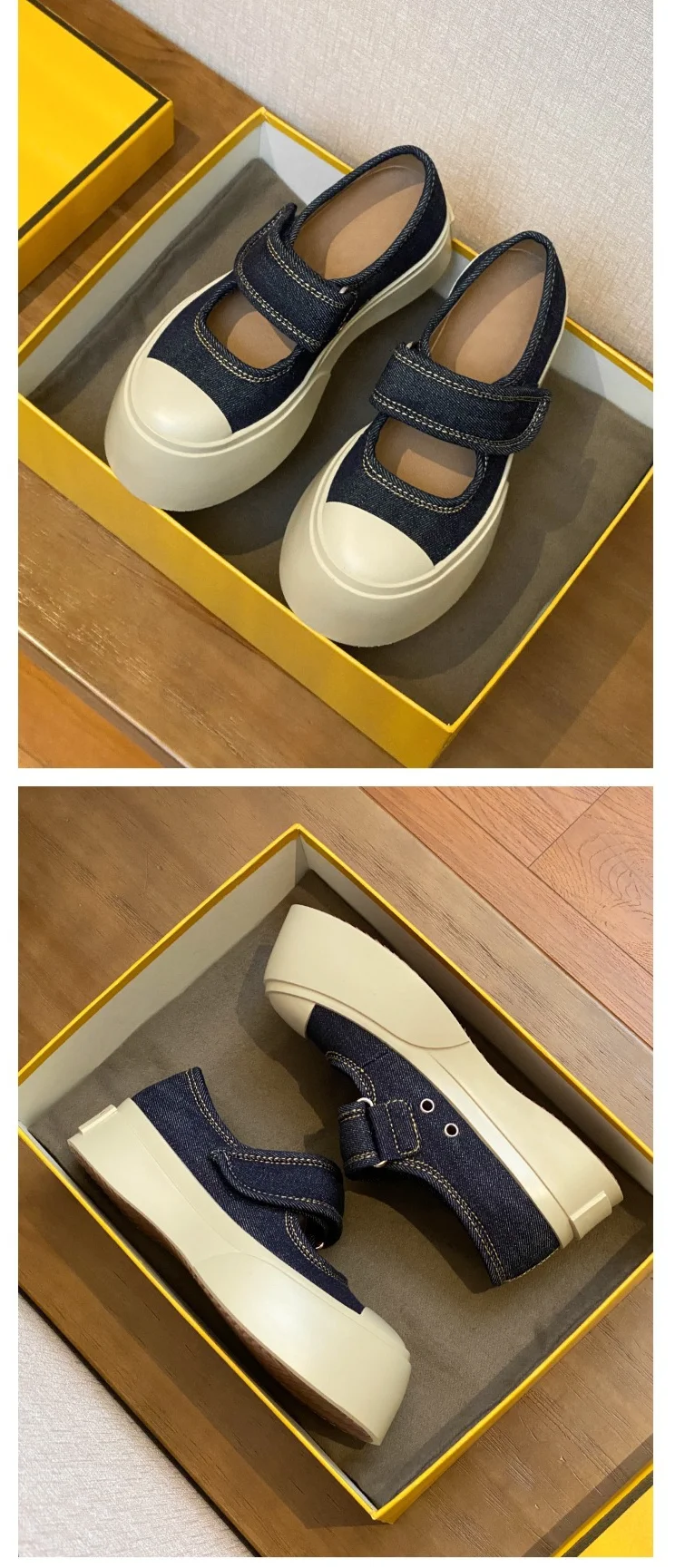 Le stesse scarpe francesi brutte di Zhao Ruth, Mary 2023, con fondo spesso, piccole scarpe bianche con testa grande, singole_voghion.com