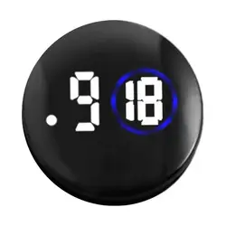 Compact Noctilucous Waterproof Car Dashboard Clock - Stylish Interior Accessory (Black)