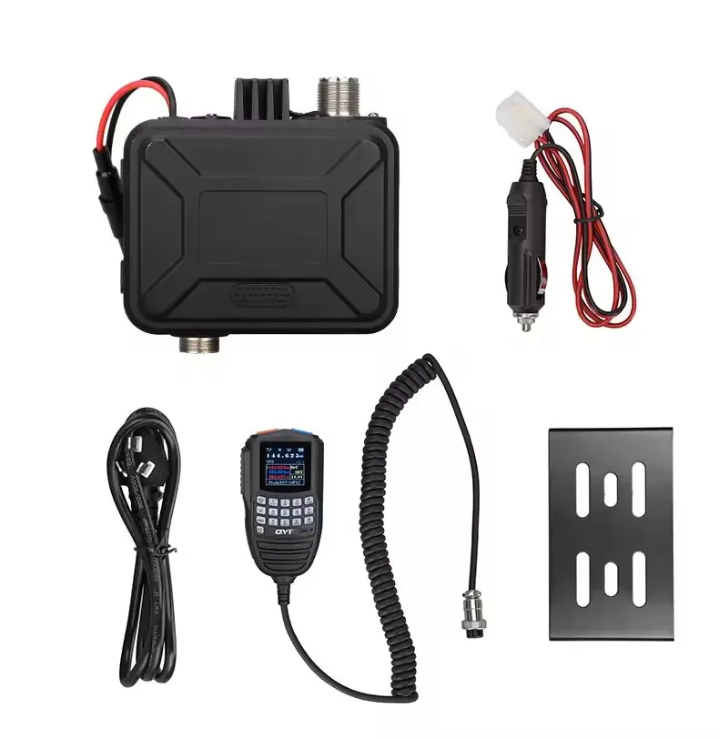 Walkie Talkie QTY KT-WP12 VHF 25W UHF20W Dual Band VOX Scrambler Hand Microphone Control ham Mobile Radio with Programming Cable 4