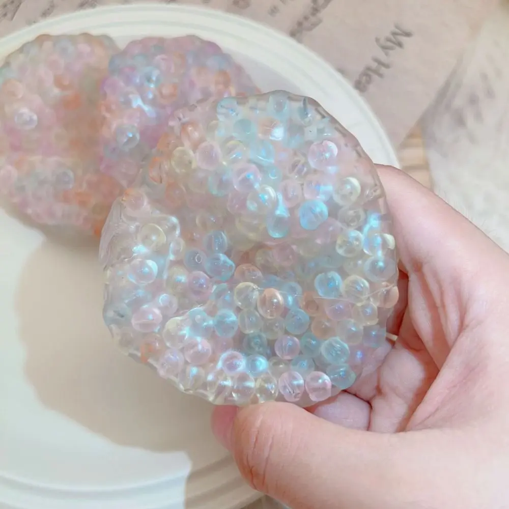 Pearl Squeeze Toy Ball Fidget Round Bead Stone Squishy Slow Rebound Toy Anti-stress Mochi Ball Relieves Stress Decompression Toy 4