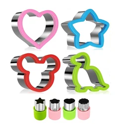 Kids' Fun Shape Sandwich and Snack Cutter Set with Fruit Forks (8pcs)