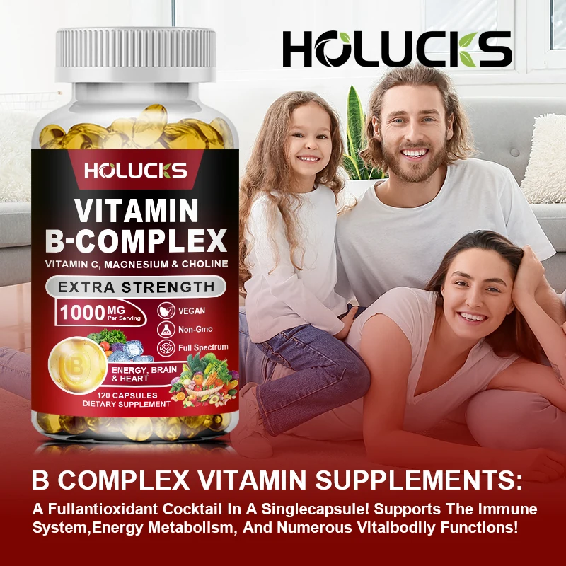 Premium Vitamin B Complex Supplement, Support Stress & Fatigue, Boosts Mood, Brain Function & Overall Vitality 6