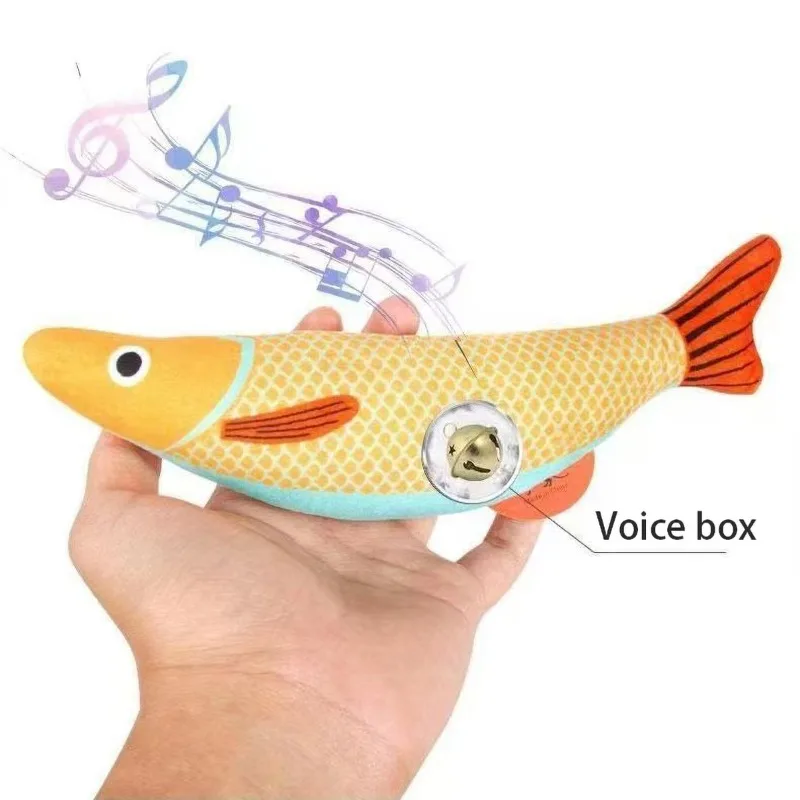 Cat Toys Saury Fish Crinkle Sound Plush Peyt Toys Interactive Design Cat Kicker Toy Teeth Grinding Cat Kitten Catnip Toys Play
