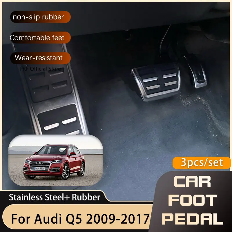 Pedali Auto In Acciaio Per Audi Q5 8R (2009-2017) – Coperture Per Freno, Acceleratore E Frizione, Design Elegante E Antiscivolo