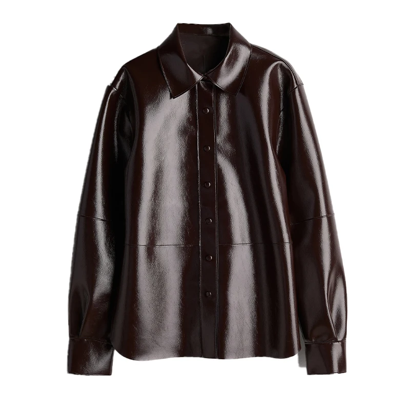 PU Leather Jacket and High-Waisted Mini Skirt Set - Chic High Street Outfit