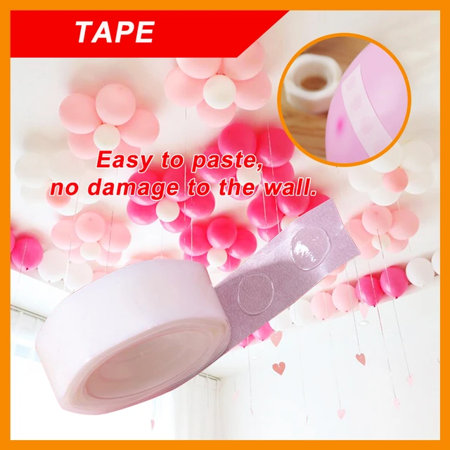 1 Roll Balloons Glue Double-sided Adhesive Dots Transparent Removable Balloon  Adhesive Tape For Diy Wedding Birthday Decor - AliExpress