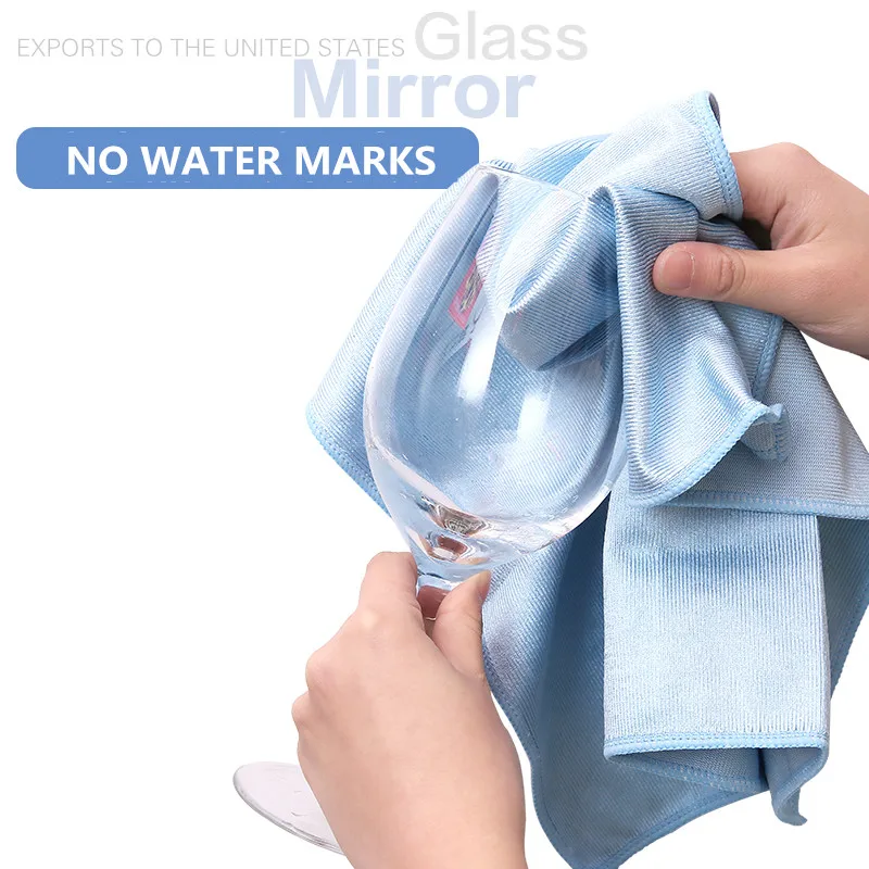 Microfiber Cleaning Cloth 6/5/3PCS Microfiber Glass Mirror Cleaning Cloth Kitchen Towels Wipe Wine Glass Napkins Metal Polishing Car Window Clean Rags
