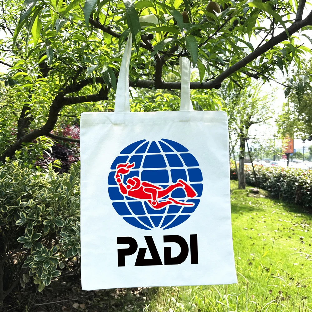 스쿠버 드라이버 Padi 캔버스 가방 선물 가방, 광고 가방, 경량 쇼핑백, 여성 숄더백, 토트백, 학교 가방, 캐주얼 가방, Q1575
