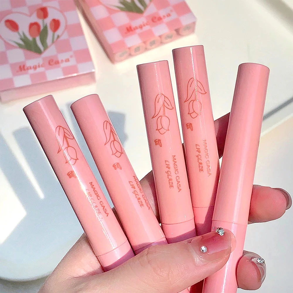 Veet Matte 5 pezzi/set rossetto liquido fard impermeabile a lunga durata tazza antiaderente sexy lucidalabbra rosso trucco L_voghion.com