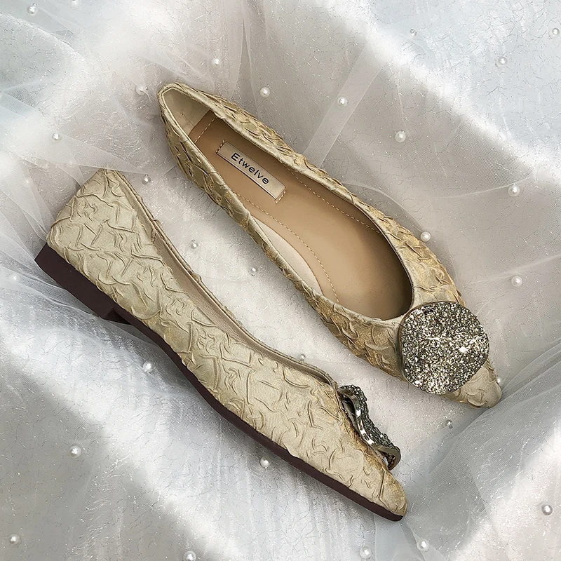 Pointed Flat Shoes Women Black Flats for Women Comfort Zapatos De Mujer Solid Color Simple Fashion Casual Loafers Large Size 45