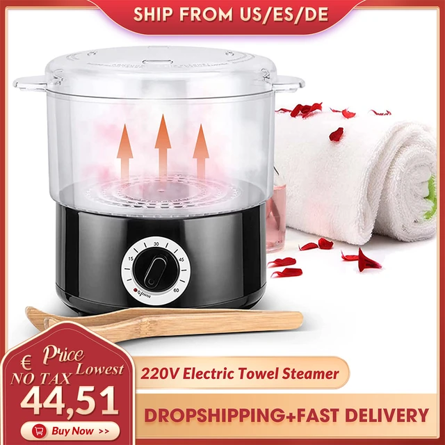 Mini Electric Spa Towel Stone Warmer Bucket Steamer Quick heating Towel  Fast Heater For Nail Salon Massage Barber 202 ° F - AliExpress