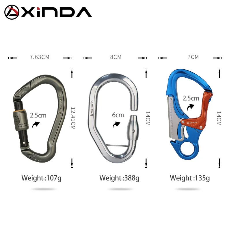 Outdoor High Altitude Protective Via Ferrata Safety Belt Sling Lanyard With Hook Xinda High Strength Wearable Anti Fall Off