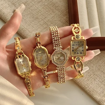 Women Watches Top Brand Luxury Wristwatches Ladies Fashion Gold  Bracelet Watch Female Elegant Clock Women montre femme