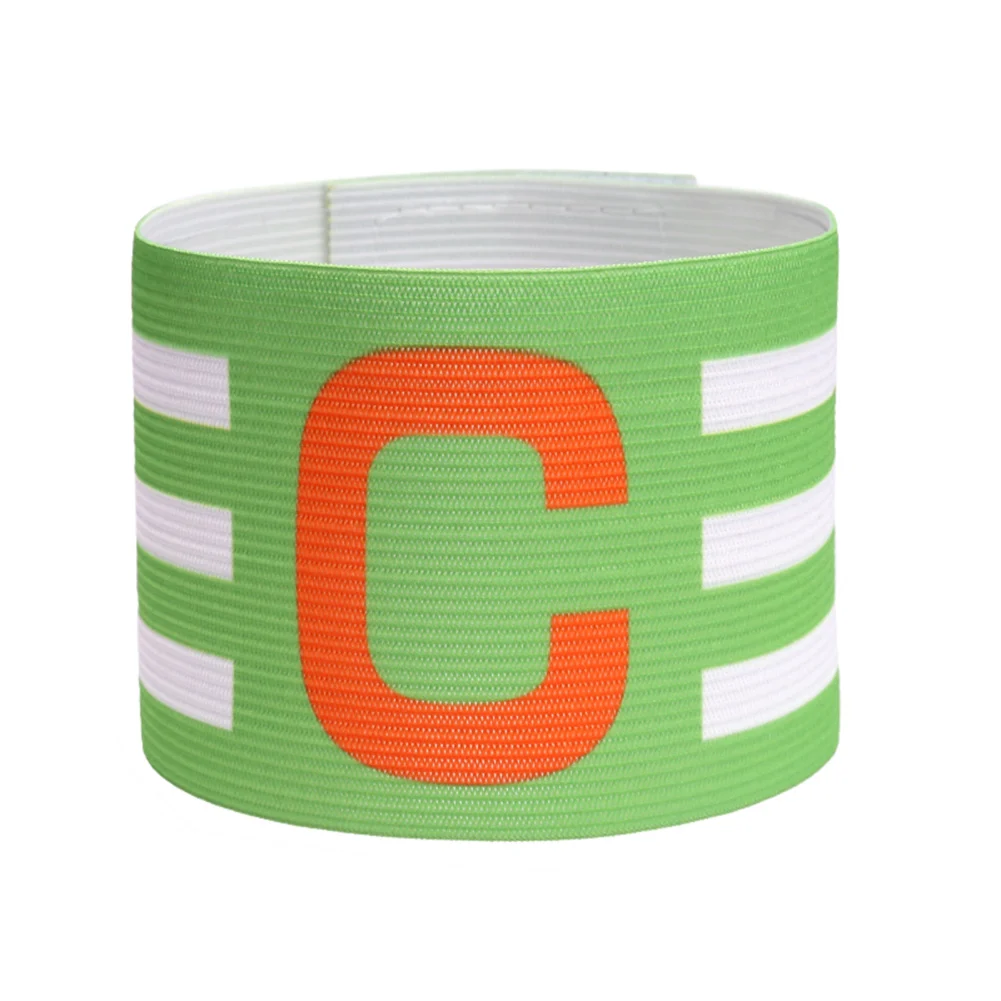 thumbnail image 1 of Brazalete elástico de capitán de fútbol Brazaletes de capitán de jugador de fútbol ajustables Brazalete de capitán deportivo en forma de C para jóvenes y adultos, 1 of 5