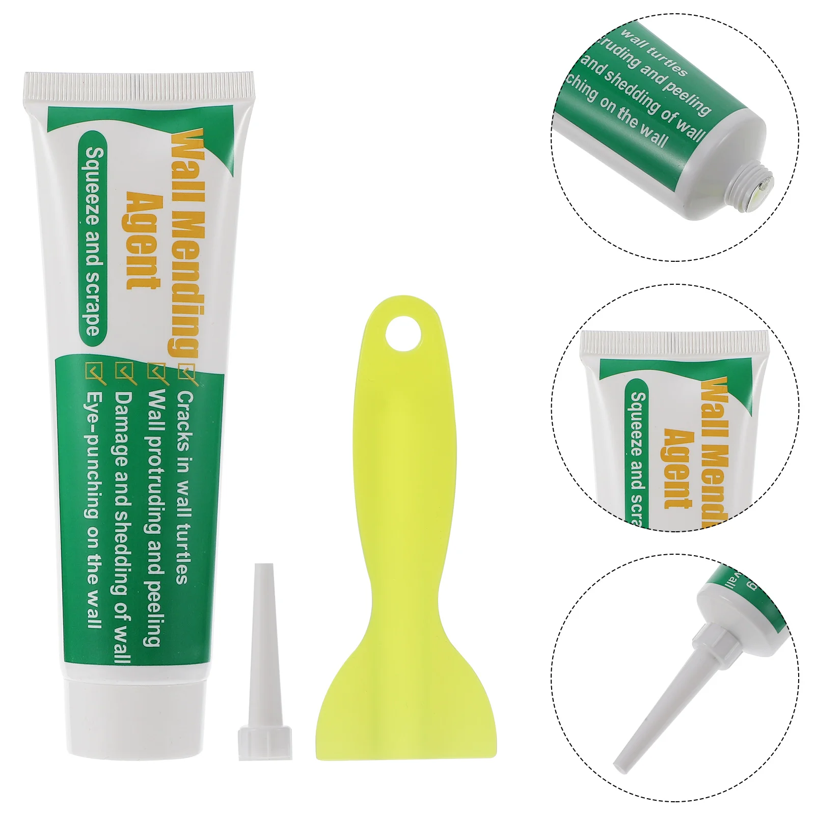 Wall Patch Plaster Paint Kits Mending Ointment Filling Spackle Hole Repair Paste Tool