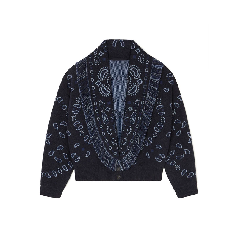 A Navy Blue cardigan