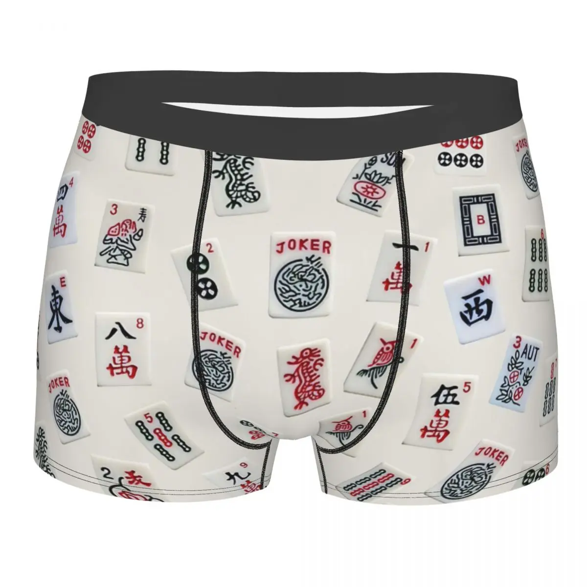 

Mahjong Game Tiles Design Underpants Breathbale Panties Male Underwear Print Shorts Boxer Briefs