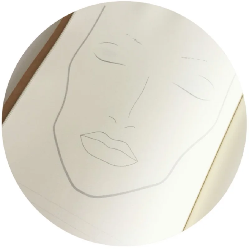 A4 Makeup Face Chart Art Book, 30 Sheets for Cosmetics and Beauty Design