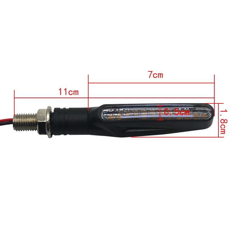 Motorcycle LED Lights Motorcycle Turn Signal Lights Motorcycle Light Motorcycle Turn Signal 1/2 Pieces Universal Led Motorcycle Direction Indicator 12V IP68 Waterproof Amber Flasher Turn Signal Taillights Lamp Accessorie