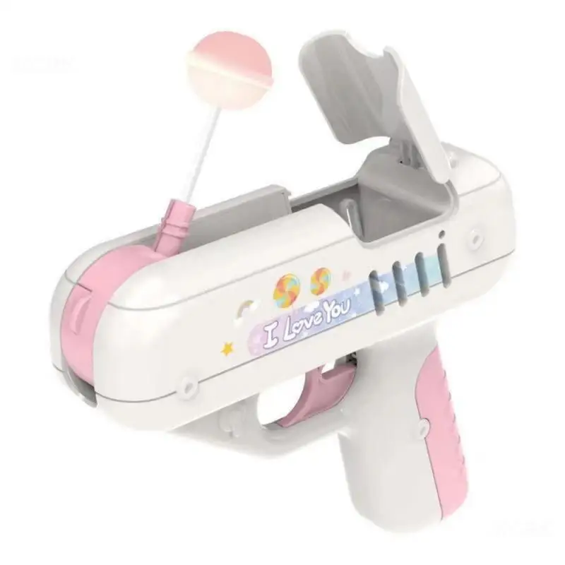 Candy Gun Sugar Lollipop Gun Sweet Toys lollipop storage Toy for Children Adult I You for Girlfriends Light Toy 6