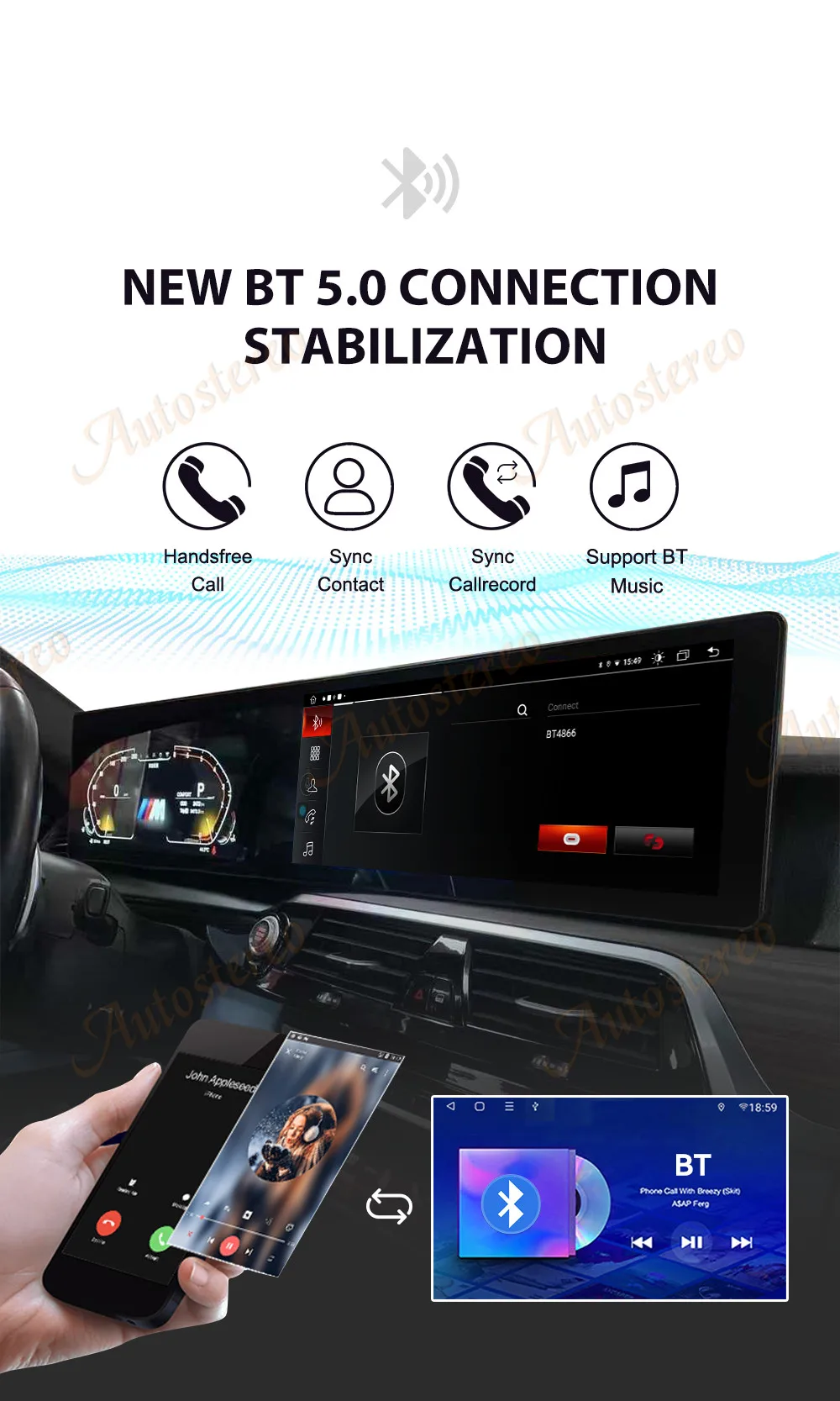 25' Inch Dual Screen Odometer Carplay Android 14 For BMW 5 Series F10 F11 F18 20