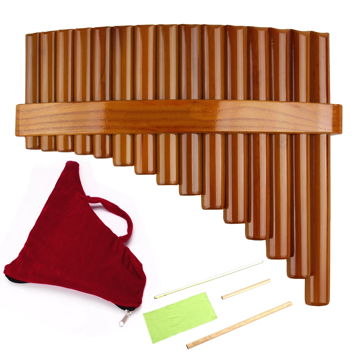 Chinese Traditional Musical Instrument 15 Pipes Pan Flute C Key Pan Pipes Woodwind Instrument Bamboo flute