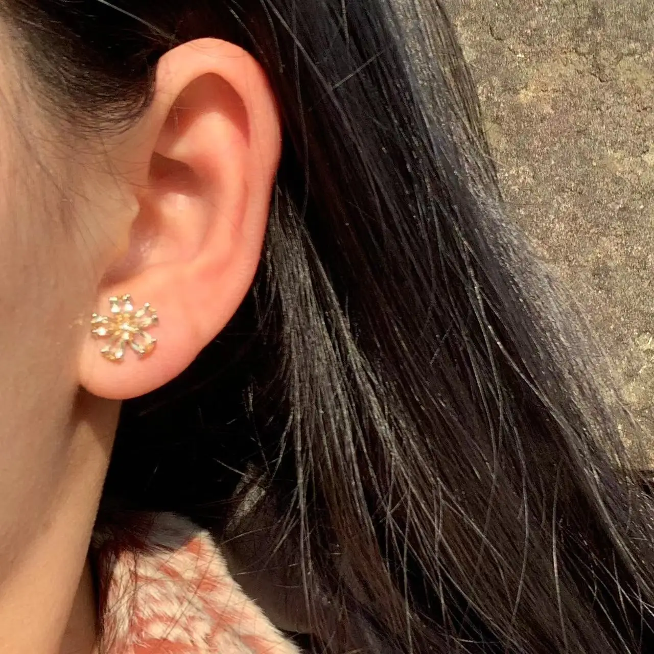 Natural Citrine 925 Sterling Silver Stud Earrings For Women Jewelry Gift Simple Peridot Jewelry Green