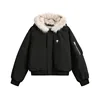 FEWQ Men Cotton Padded Jacket 2024 Korea Fashion Warm Autumn Winter With Hat Male Coat Solid Color Casual Loose CPG2188 3