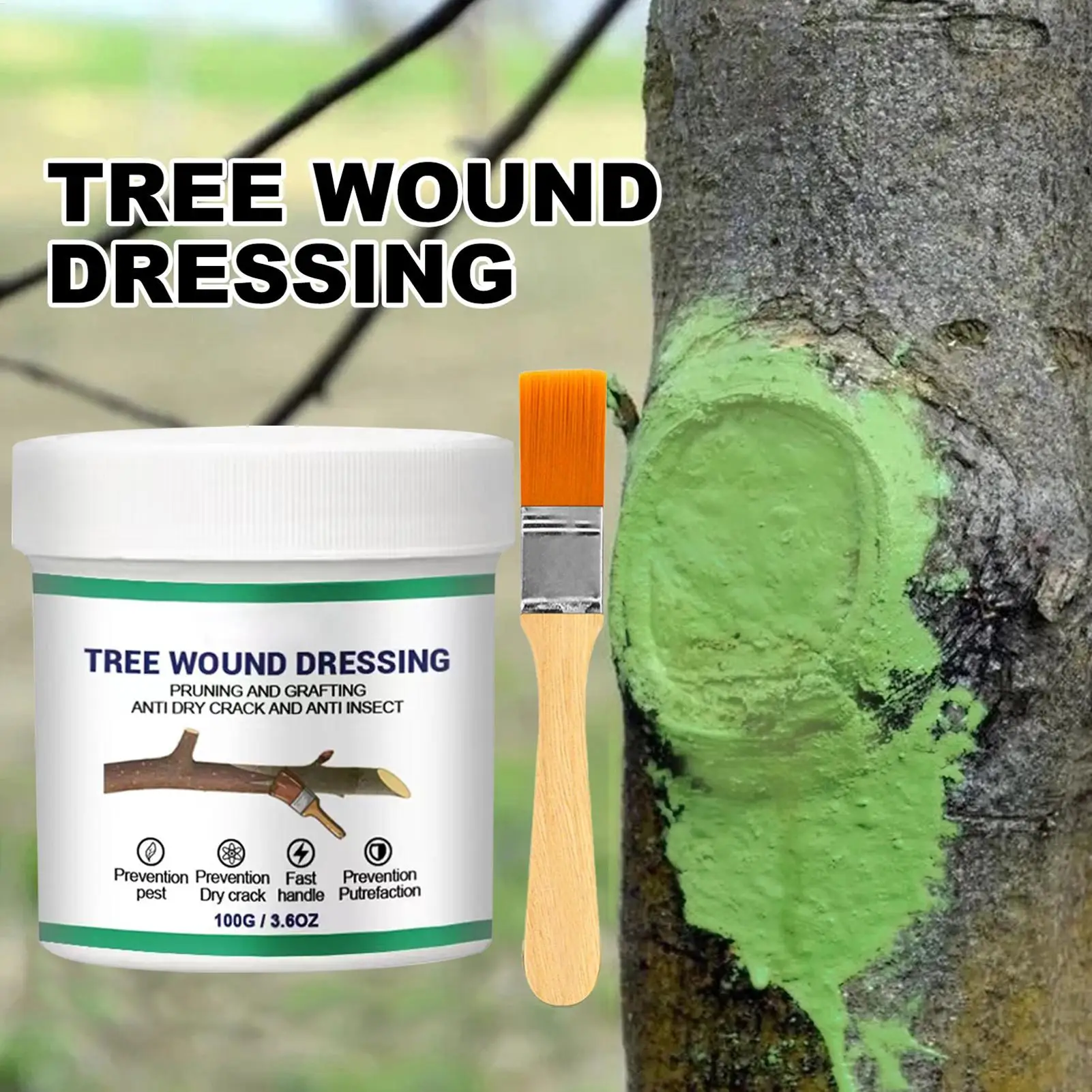 Tree Wound Sealer & Regrowth Paste - Premium Plant Protection Sealant with Brush