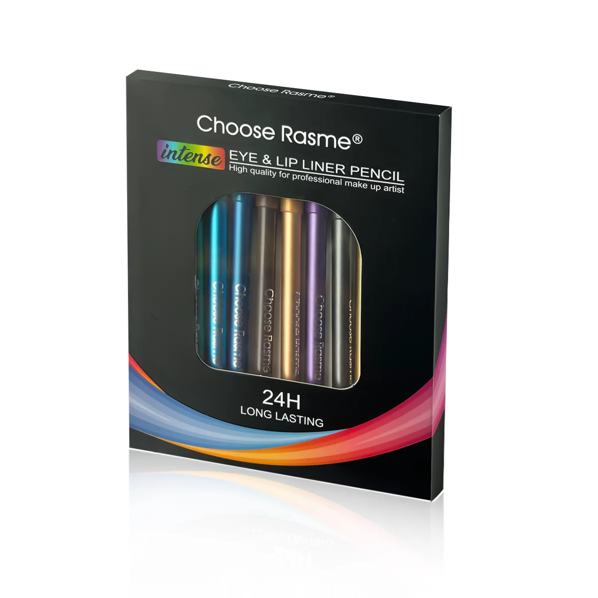 12 Colors Glitter & Shimmer Eyeliner Stick Pack - Long-Wearing Blue Tone Eyeliner Pencil with Smooth Application - Versatile 6