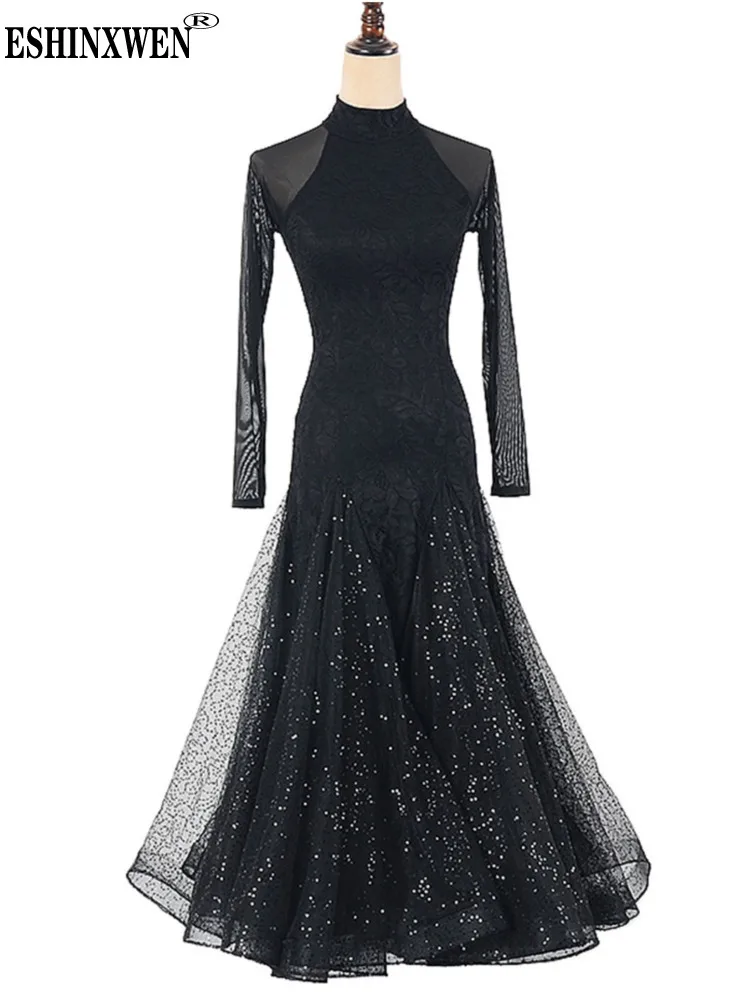 

Eshin Stand Collar Long Sleeve Partchwork Embroidery High Waist Dresses Women 2024 Spring Fashion Female New Dance Dress TH6535