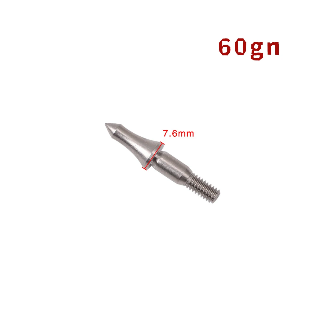 Archery Arrowhead 6/12pcs Stainless Steel Arrow Point Tip Broadhead Head for ID6.2mm OD7.6/8.0mm Arrows Shaft