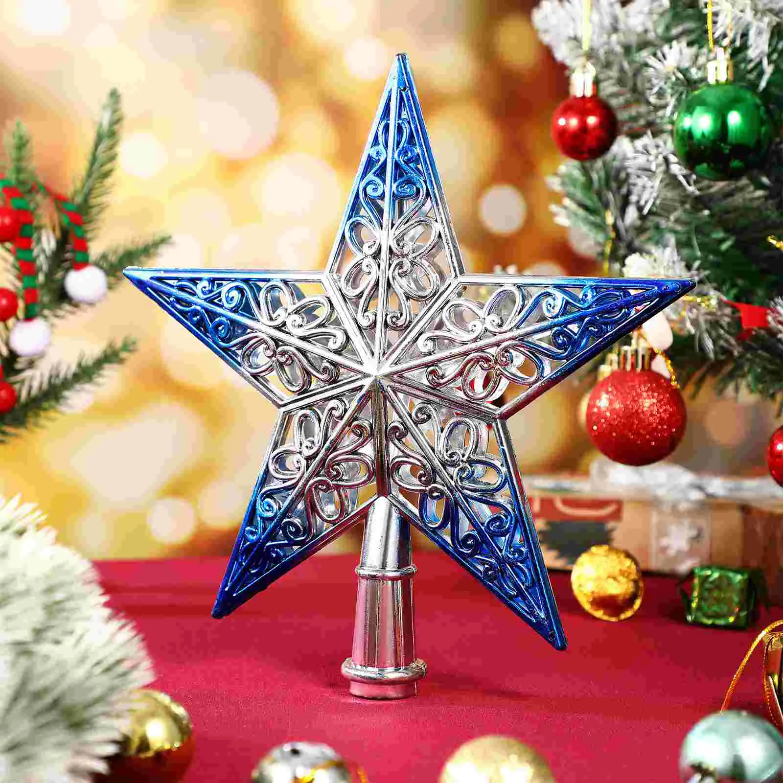 

Christmas Tree Star Topper Starparty Decoration Tree toppers Blue Decorchraitmas Supplies Favors Patriotic Christmas Decoration