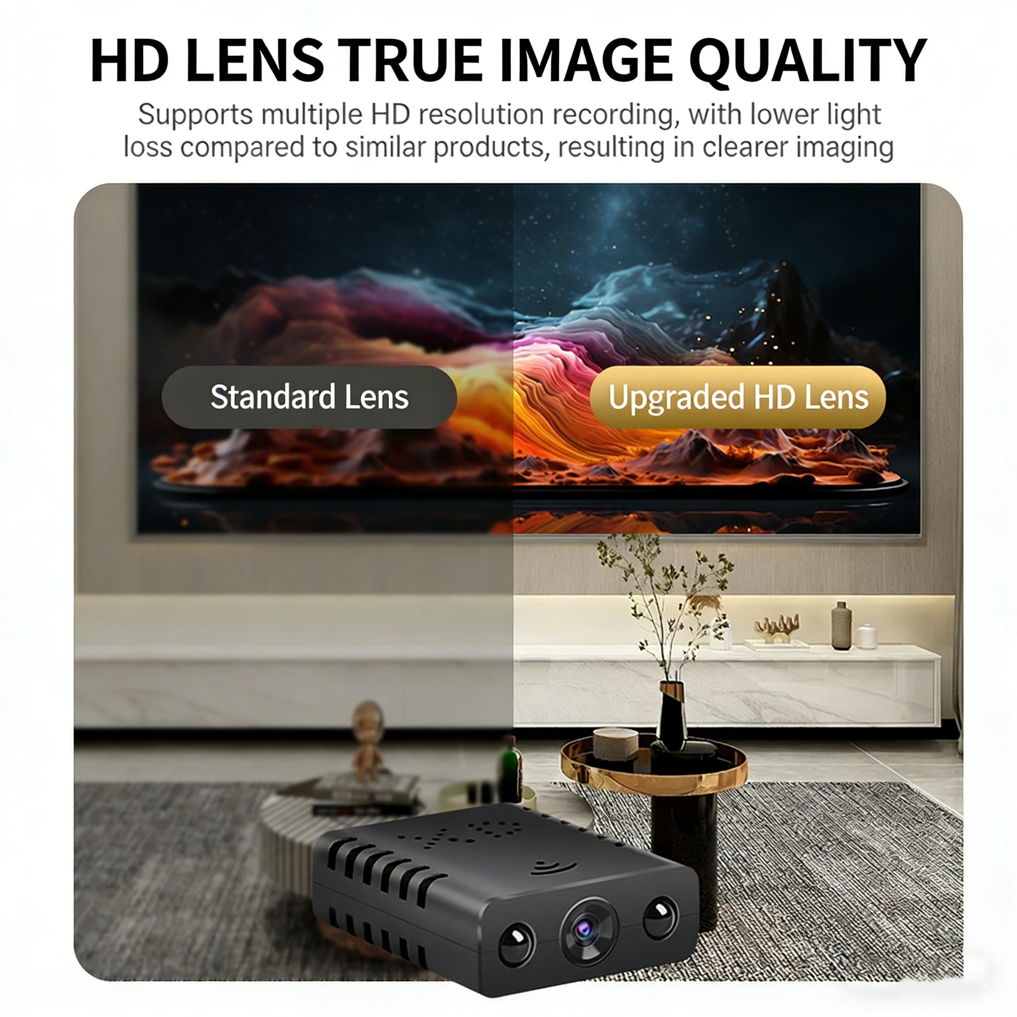 MINI telecamera per la sicurezza Piccola telecamera WiFi 1080P HD Smart Home Mini telecamere Nanny Cam con sensore di movimento Visione notturna - immagine 5