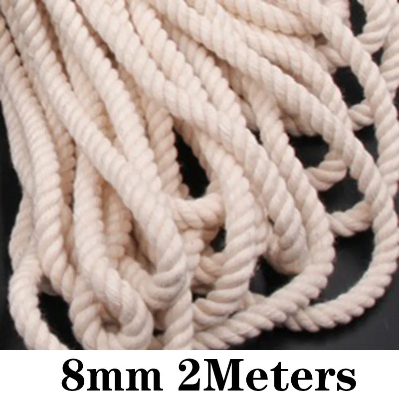 Natural Cotton Macrame Cord 1/2/3/5/8/10mm Rope Ribbon String Sewing DIY Handmade Thread Twine Weave Home Accessories Decoration 