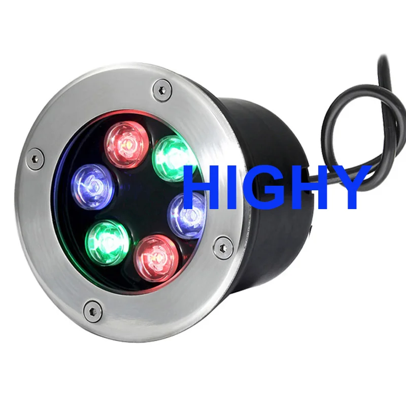 Description Picture 6 of item4-wire RGB LED Underground Light 9W18W IP68 Waterproof Floor Lamp Outdoor Ground Spot Landscape Garden Path Buried Yard DC12V24V