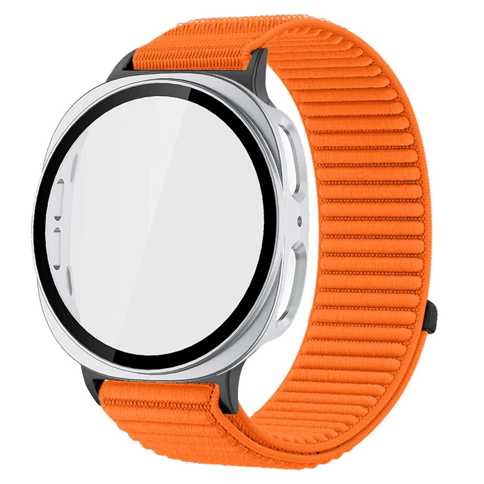 Premium Tempered Glass Case with Nylon Loop Strap - Elegant Protection