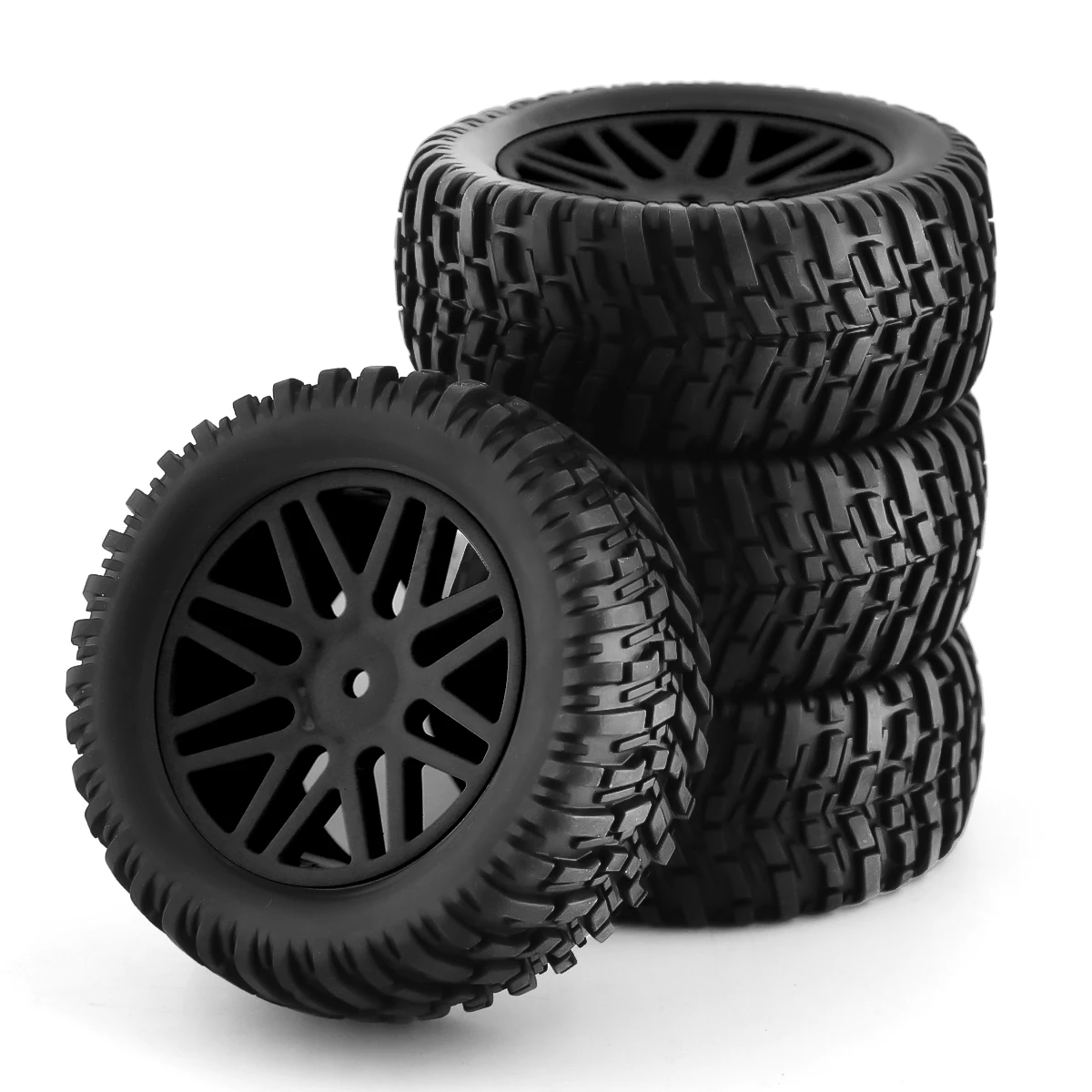 4pcs 96mm Short Course Truck Tire Tyre Wheel 12mm Hex For HSP 94107 94155 HPI Wltoys 144001 144010 124007 124019 12428 RC Car