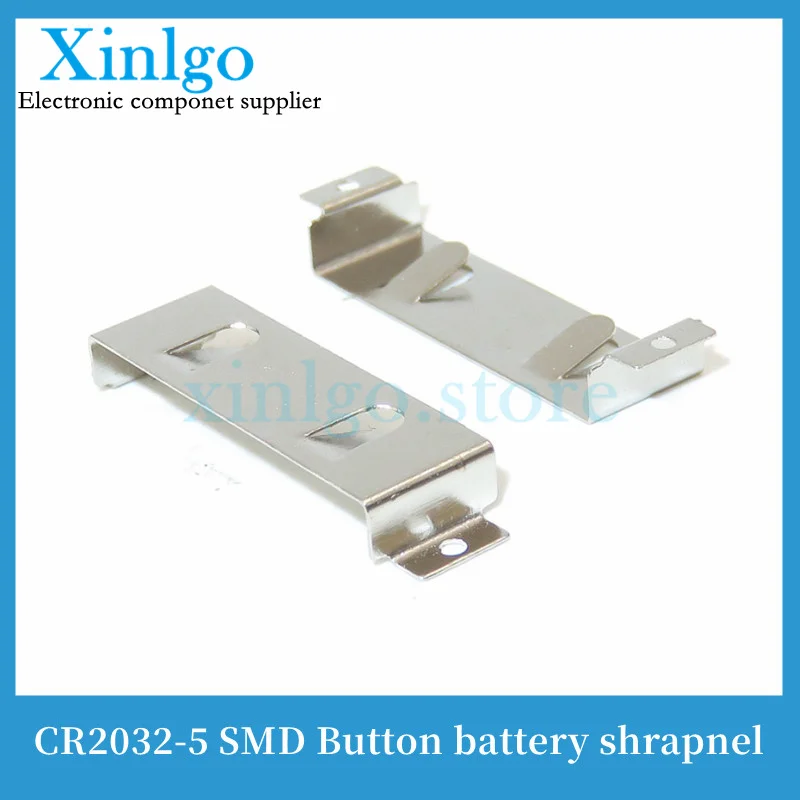 20PCS/LOT CR2032 BATTERY SHRAPNEL 3V button battery shrapnel, SMD Metal Patch, battery button 2032-3