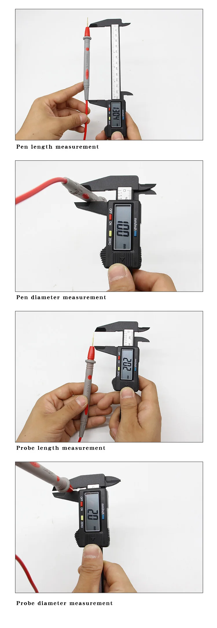 1 Paar Digital-Multimeter-Sonden, weicher Silikondraht, Nadelspitze, universelle Messleitungen mit Krokodilklemme für LED-Tester Multimetro – Detail 6