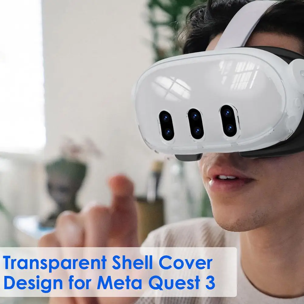 

Чехол из ТПУ для Meta Quest 3, защитный чехол для очков виртуальной реальности, Прозрачный чехол для Oculus Meta 3 H3V3