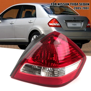 Lato sinistro/destro Lampada di coda rossa PER Nissan Tiida Berlina 2005 2006 2007 Fanale posteriore Lampada freno con filo Harne