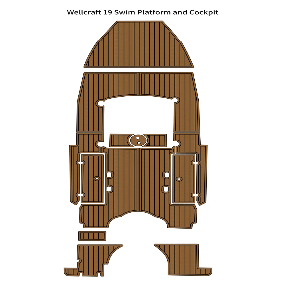 

Платформа для плавания Wellcraft 19, лодка-кабина из искусственной пены EVA, Тиковая напольная подушка