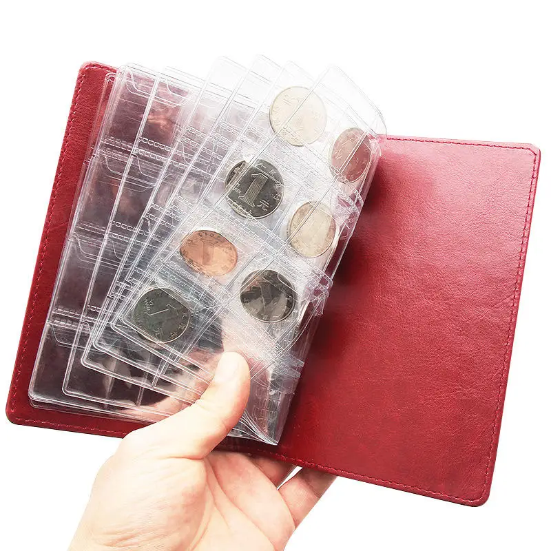 Home Coins Collection Book Album Home Decor Holders Double Row Scrapbook For Storing And Displaying Commemorative Coins