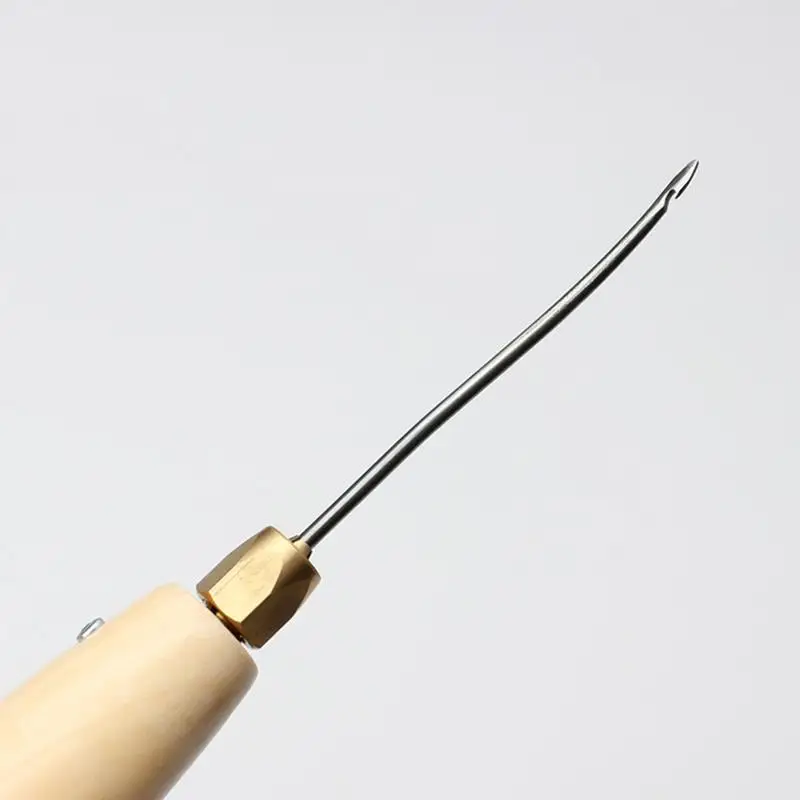 Leather Sewing Kit Sewing Awl Needle Copper Handle Set Canvas Tent Shoes Repairing Tool Nylon Thread