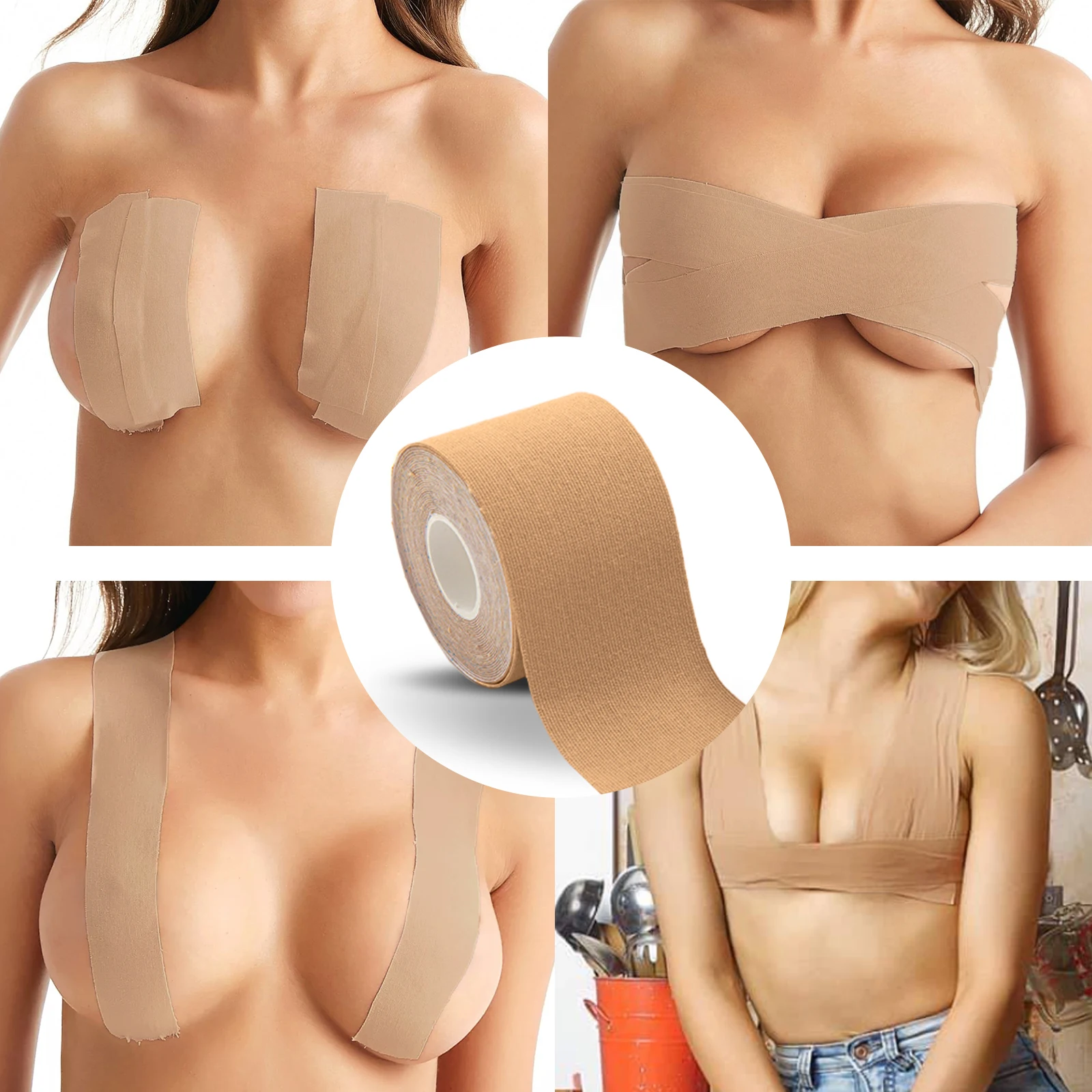 1 Roll 5M Women Breast Nipple Covers Bra Body Invisible Breast Push Up Lift  Tape Adhesive Bras Intimates Sexy Bralette Pasties